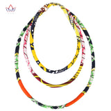 African Kente Print Necklace Multicolor Anakara Kente Jewelry