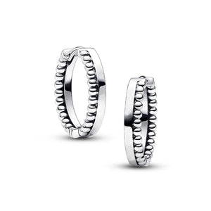 Autumn 925 Sterling Silver Signature Hoop Earrings For Woman