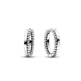 Autumn 925 Sterling Silver Signature Hoop Earrings For Woman