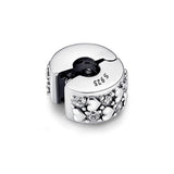 925 Silver Infinite Hearts Clip Charm Bead for Bracelet DIY Gift Jewelry