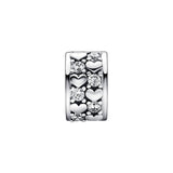 925 Silver Infinite Hearts Clip Charm Bead for Bracelet DIY Gift Jewelry
