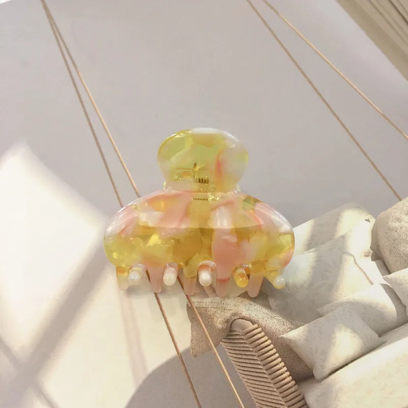 Autumn Girls Hair Clip Accessories Acetate Sheet Geometric Women Hairp