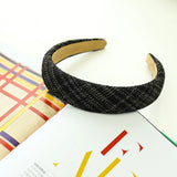 Autumn Girl Plaid Headband Hairpin Hair Accessories Flat Heawear