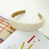 Autumn Girl Plaid Headband Hairpin Hair Accessories Flat Heawear