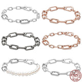 925 Silver Snake Bone Chain Bracelet for DIY Beads