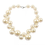 Pearl Bead Choker Collarbone Necklace for Women