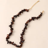 Bohemian Green Gravel Natural Semi-precious Stone Necklace
