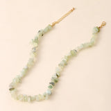 Bohemian Green Gravel Natural Semi-precious Stone Necklace