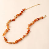 Bohemian Green Gravel Natural Semi-precious Stone Necklace