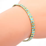 Boho Beach Rainbow Beaded Bracelet Multicolour Dainty Jewelry