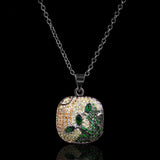 Green CZ Crystal Sweater Necklace for Women