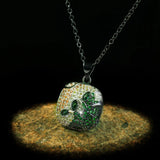Green CZ Crystal Sweater Necklace for Women