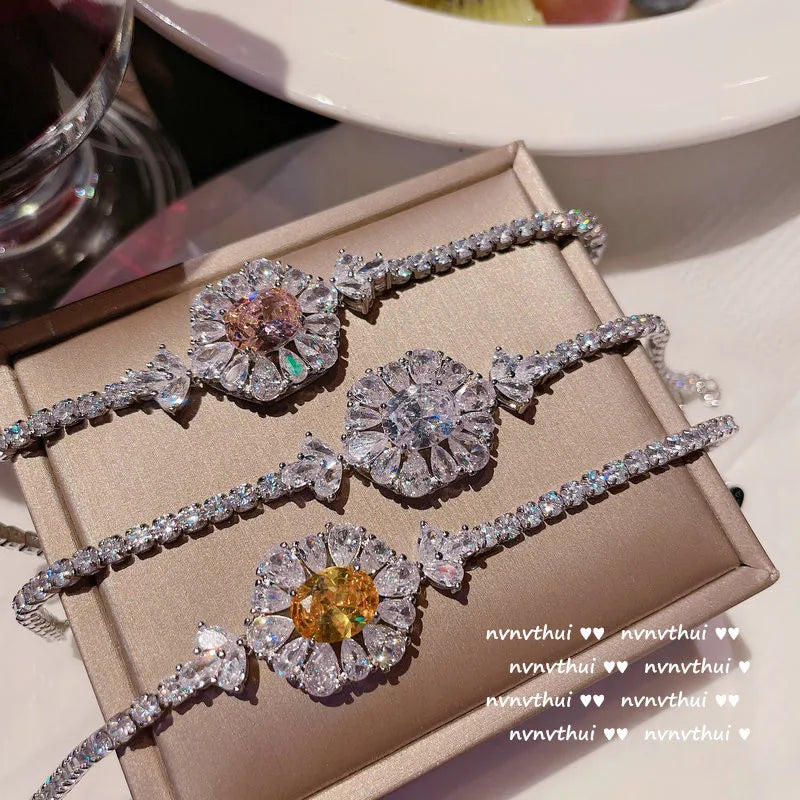 Snowflake Zircon Tennis Bracelet for Women