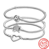 Pan Moments Classic Heart Closure Snake Chain Bracelet for Women