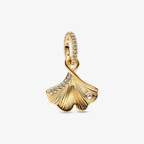 S925 Silver Ginkgo Pendant Necklace & Earrings Set for Men and Women