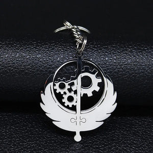Brotherhood of Stainless Steel Fallout Keychain for Men B3000S