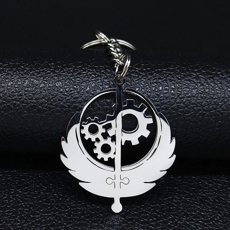Brotherhood of Stainless Steel Fallout Keychain for Men B3000S