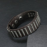 Bullet Cowhide Men's Leather Bracelet Christmas Gift