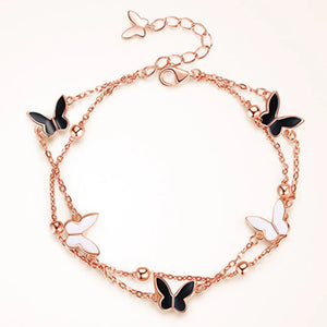 Butterfly Pendant Charm Bracelet Anklet Girl Jewelry