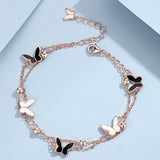 Butterfly Pendant Charm Bracelet Anklet Girl Jewelry