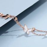 Butterfly Pendant Charm Bracelet Anklet Girl Jewelry