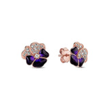 Double Hoop Butterfly Earrings for Women