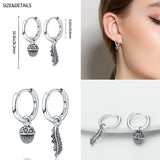 Women's 925 Silver Double Hoop Earrings