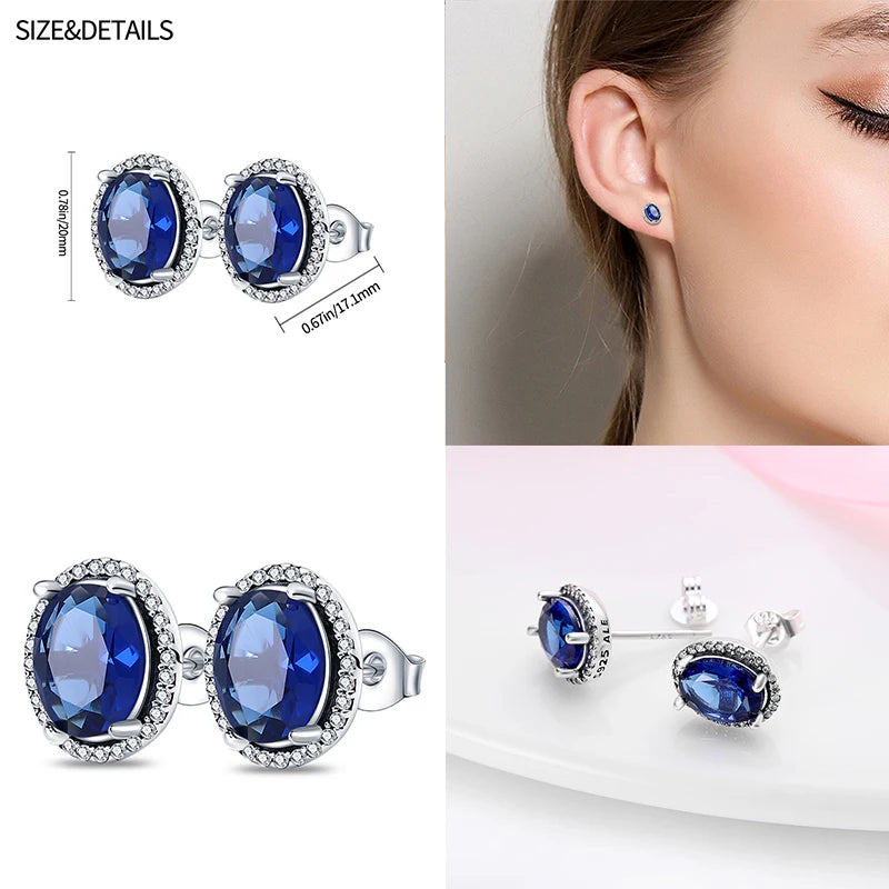 Women's 925 Silver Double Hoop Earrings