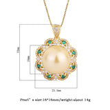 Pearl Pendant Chains Necklace Lab Diamonds Anniversary Gift