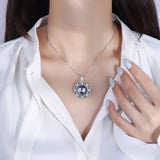 Pearl Pendant Chains Necklace Lab Diamonds Anniversary Gift