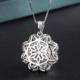 Pearl Pendant Chains Necklace Lab Diamonds Anniversary Gift