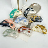 Sweet Geometric Hair Clip Acetic Acid Taiji Diagram