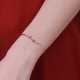 Chinese Style Lucky Red Rope Koi Zircon Bracelet