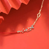 Chinese Style Lucky Red Rope Koi Zircon Bracelet