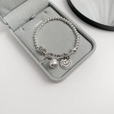 Chinese Zodiac Tiger Bell Stretch Bracelet Ladies S925 Sterling Silver Bracelet