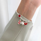 Chinese Zodiac Tiger Elastic Bracelet S925 Sterling Silver Ladies