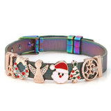 Christmas Santa Claus Beads Bracelet Mesh Charm Bracelet