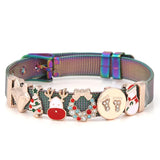 Christmas Santa Claus Beads Bracelet Mesh Charm Bracelet