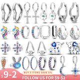Christmas 925 Sterling Silver Water Drop Earrings