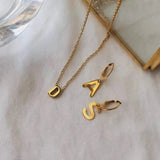 Classic A-Z Initials Earrings Stainless Steel High Never Fade Jewelry