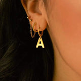 Classic A-Z Initials Earrings Stainless Steel High Never Fade Jewelry