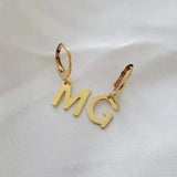 Classic A-Z Initials Earrings Stainless Steel High Never Fade Jewelry