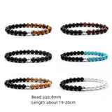 Men's Tiger Eye Stone Beaded Bracelet 8mm