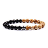 Men's Tiger Eye Stone Beaded Bracelet 8mm