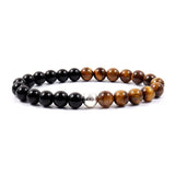 Men's Tiger Eye Stone Beaded Bracelet 8mm