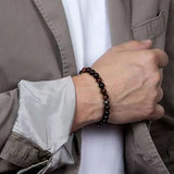 Men's Tiger Eye Stone Beaded Bracelet 8mm