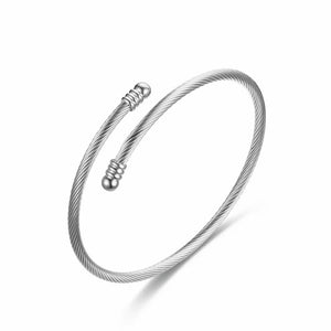 Classic Cable Bracelet Titanium Steel Bangle