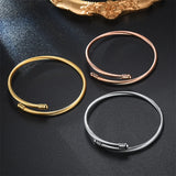 Classic Cable Bracelet Titanium Steel Bangle