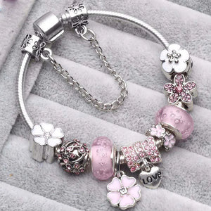 Classic Style Beads Charm Bracelet with Snake Chain for Men, Women