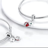 Ladybug Talipes Pendant Charm 925 Sterling Silver for Bracelet Necklace